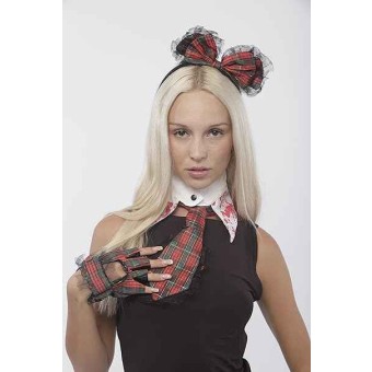 Pack de Diadema, Cuello, Corbata y Guante de Colejiala Zombie