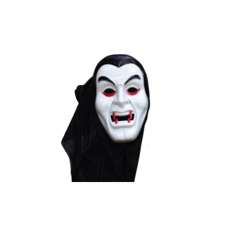 Careta de Vampiro con Capucha – Plástico Resistente para Adultos