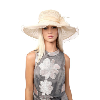 Sombrero de Boda Floral de Encaje – Elegancia Atemporal para Adultos