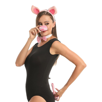 Set de Accesorios de Cerdito – Diadema, Nariz y Cola