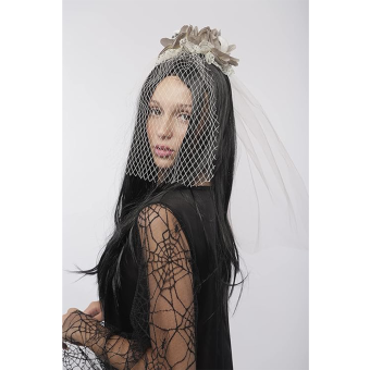 Diadema de Novia Cadáver - Accesorio para Disfraz de Halloween