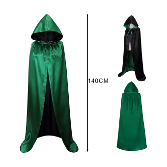 Capa Reversible con Capucha para Disfraces – Infantil 90 cm y Adulto 140 cm