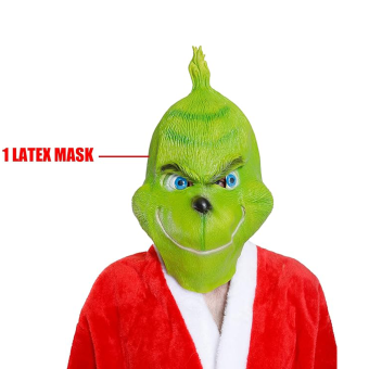 Máscara Grinch Adulto - Careta de Látex Verde para Navidad