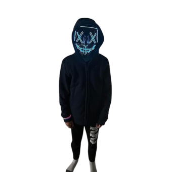Máscara LED Halloween La Purga – 3 Modos de Luz Neón – Adulto Unisex