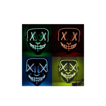 Máscara LED Halloween La Purga – 3 Modos de Luz Neón – Adulto Unisex