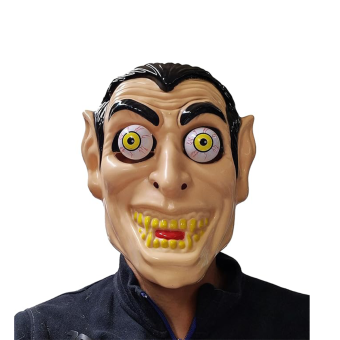 Máscara Vampiro Drácula con Ojos Locos para Adulto – Halloween Impactante