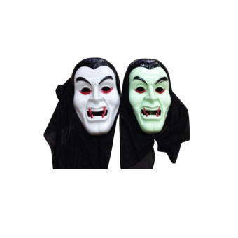 Careta de Vampiro con Capucha – Plástico Resistente para Adultos