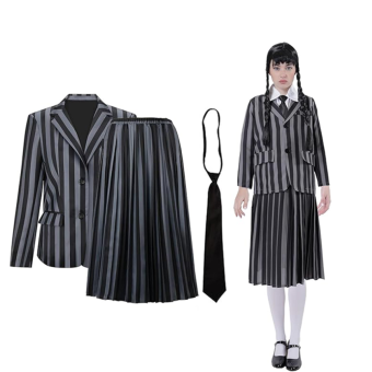 Disfraz de Miércoles Addams - Uniforme Escolar para Mujer | Halloween y Cosplay
