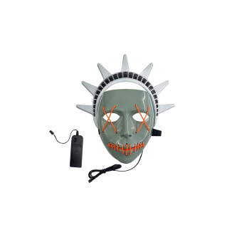 Máscara Estatua de la Libertad La Purga con luces LED – Disfraz Halloween adulto