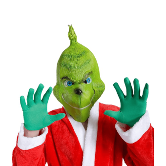 Máscara Grinch Adulto - Careta de Látex Verde para Navidad
