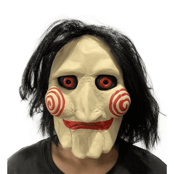 Máscara de Saw Halloween en Látex y Silicona para Disfraz de Jigsaw