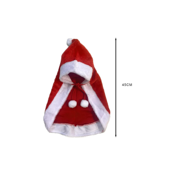 Accesorios Navideños para Mascotas: Gorro, Bufanda y Capa con Capucha