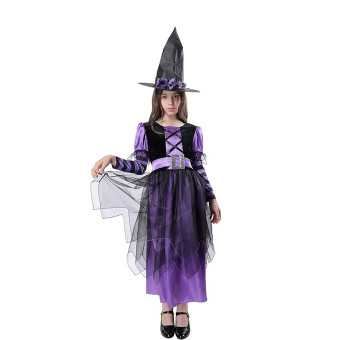 Disfraz Infantil de Bruja – Inspirado en El Mago de Oz con Sombrero y Cinturón