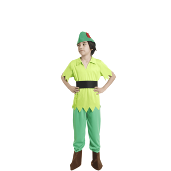 Disfraz Peter Pan para Niño o Niña, Traje Completo de Duende Verde