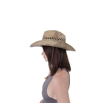 Sombrero Western Unisex de Paja Natural – Estilo Vaquero para Disfraces y Fiestas