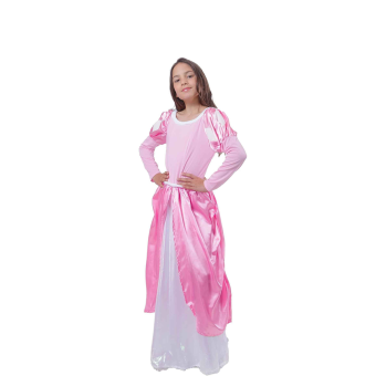 Vestido de Princesa Rosa Infantil - Inspirado en Cuentos de Hadas