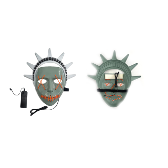 Máscara Estatua de la Libertad La Purga con luces LED – Disfraz Halloween adulto