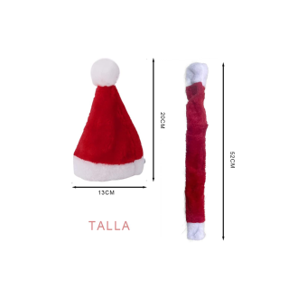 Accesorios Navideños para Mascotas: Gorro, Bufanda y Capa con Capucha