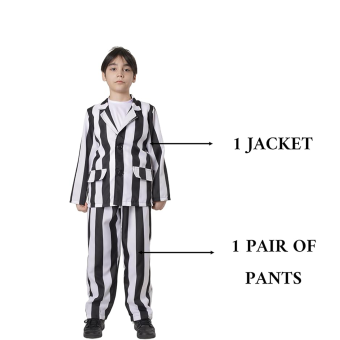 Disfraz Infantil de Beetlejuice - Traje Rayado para Niño