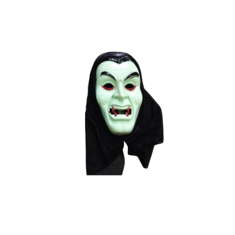Careta de Vampiro con Capucha – Plástico Resistente para Adultos