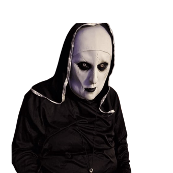 Máscara de Monja Endemoniada para Halloween – Terror Sobrenatural para Adultos