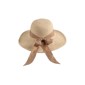 Pamela de Mujer con Ala Ancha y Lazo Elegante – Sombrero de Verano Estilo Chic