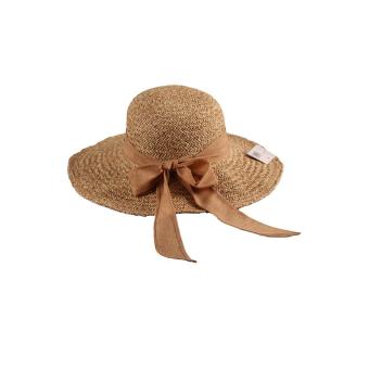 Pamela de Mujer con Ala Ancha y Lazo Elegante – Sombrero de Verano Estilo Chic