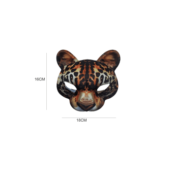 Máscara Realista de Leopardo y Tigre – Media Cara Ajustable para Adultos y Niños