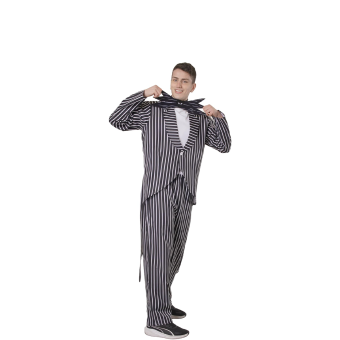 Disfraz Hombre Rayas Terror – Inspirado en Jack Skellington Halloween Carnaval