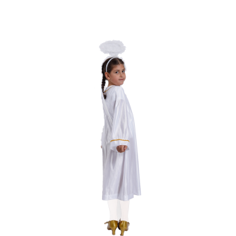 Disfraz de Ángel Blanco con Aureola – Niña
