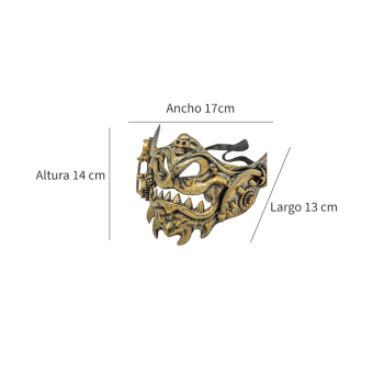 Máscara Steampunk Aventurero – Talla Única para Adultos