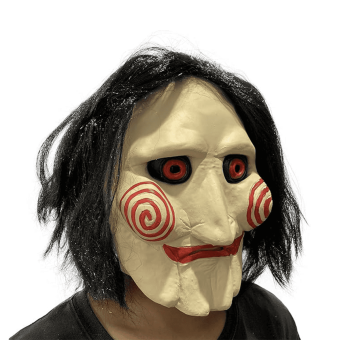Máscara de Saw Halloween en Látex y Silicona para Disfraz de Jigsaw