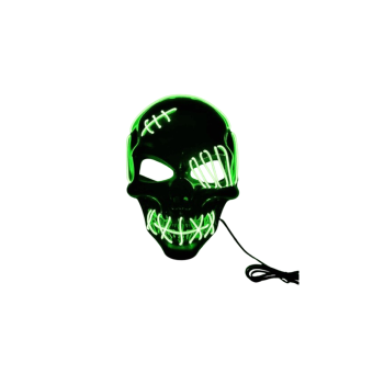 Máscara de Calavera con Luces LED – Efectos Neón para Halloween
