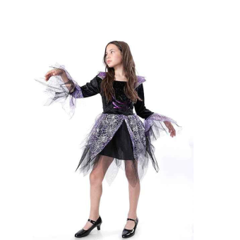 Disfraz de Bruja Tela de Araña Infantil – ¡Haz que tu niña brille en Halloween!