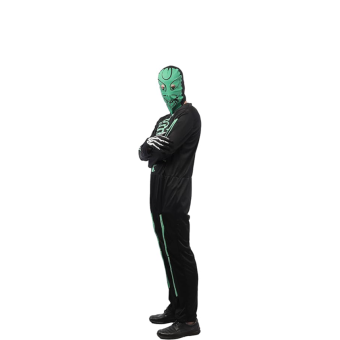 Disfraz Esqueleto Verde Neón Hombre