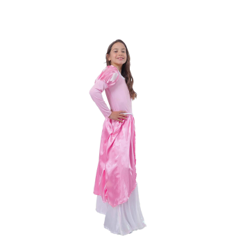 Vestido de Princesa Rosa Infantil - Inspirado en Cuentos de Hadas