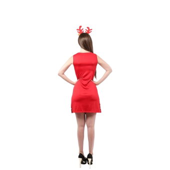 Vestido de Navidad con Lentejuelas y Tela Elástica para Mujer-Diseño Copos de Nieve