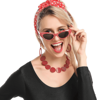 Disfraz Lady 50s - Set de Accesorios Retro para Mujer