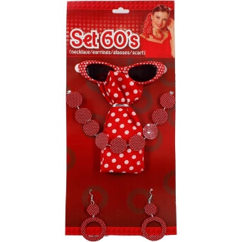 Disfraz Lady 50s - Set de Accesorios Retro para Mujer