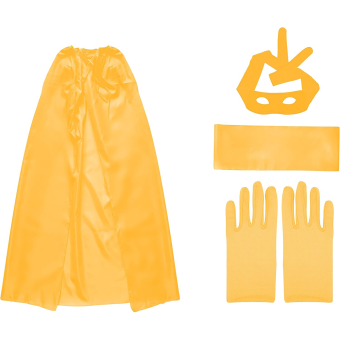 Set Completo de Superhéroe Adulto - Capa, Máscara, Fajín y Guantes 120 cm para Cosplay y Fiestas Temáticas