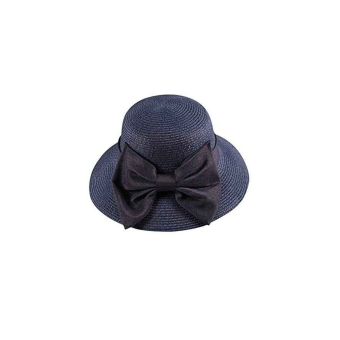 Pamela de Ala Ancha con Lazo para Mujer – Sombrero Elegante y Transpirable de Paja