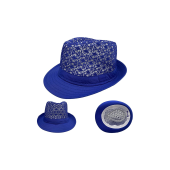 Sombrero Borsalino de Encaje con Cinta – Talla Única Adulto