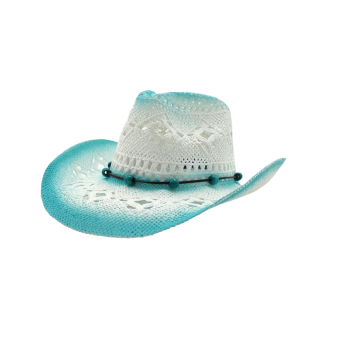 Sombrero de Cowboy/Cowgirl de Paja Vaquero – Estilo Western Unisex para Verano y Fiestas
