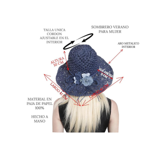 Pamela Transpirable de Verano para Mujer – Ala Ancha Elegante Talla Única