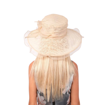 Sombrero de Boda Floral de Encaje – Elegancia Atemporal para Adultos
