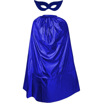 Capa Brillante con Antifaz para Niños y Niñas – Disfraz de Superhéroes 90 cm