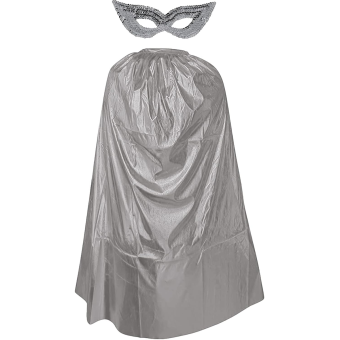 Capa Brillante con Antifaz para Niños y Niñas – Disfraz de Superhéroes 90 cm