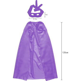 Set Completo de Superhéroe Adulto - Capa, Máscara, Bufanda y Guantes 120 cm para Cosplay y Fiestas Temáticas