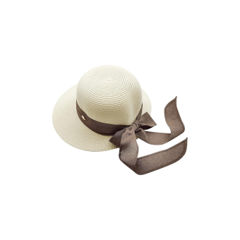 Pamela Visera de Paja para Mujer con Ala Ancha y Lazo Decorativo