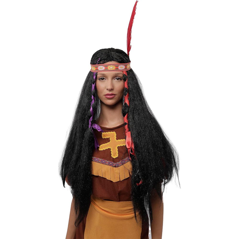 Peluca Rizada Voluminosa de India para Mujer – Disfraz Carnaval y Fiestas